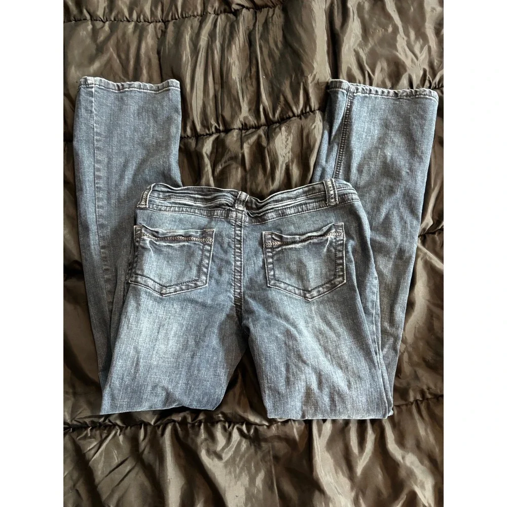 Blue Asphalt Womens Flare Jeans Medium Wash Low Rise Size 11 Style G442 - Picture 3 of 7
